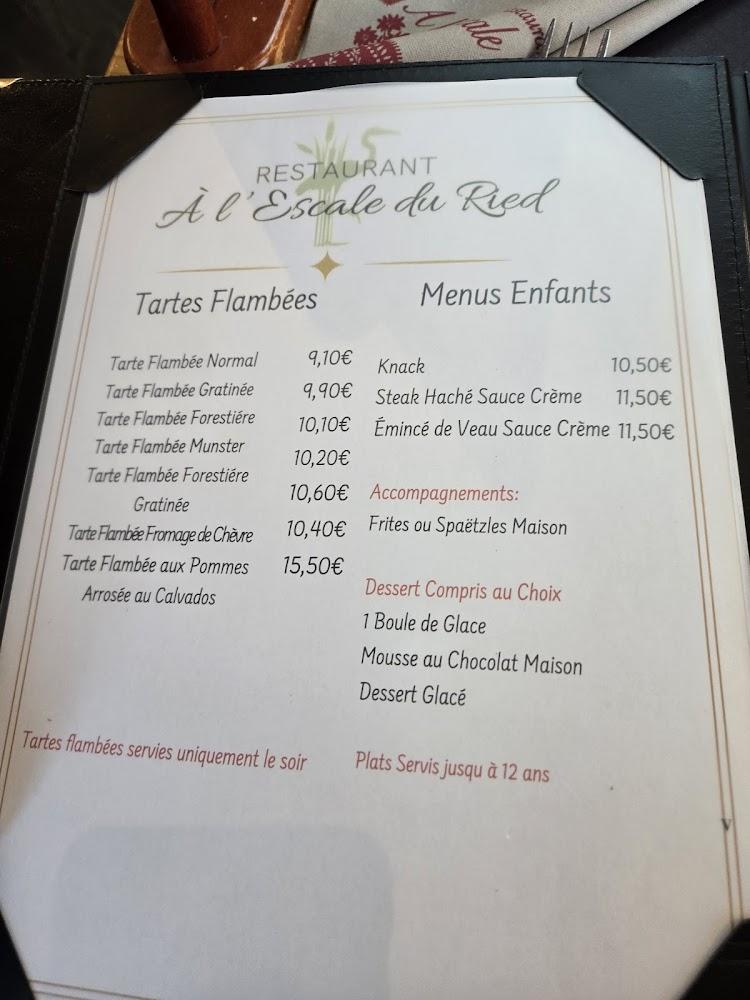 Restaurant A l'Escale du Ried - Menu Image 1