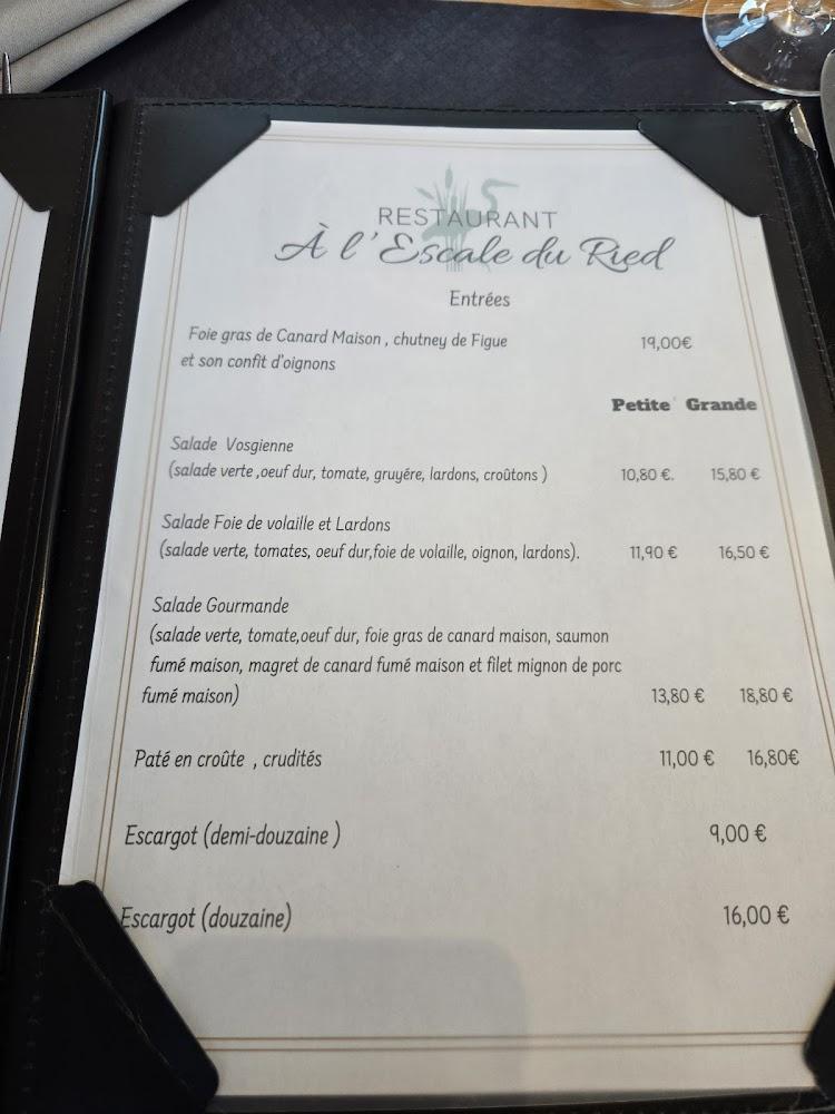 Restaurant A l'Escale du Ried - Menu Image 4